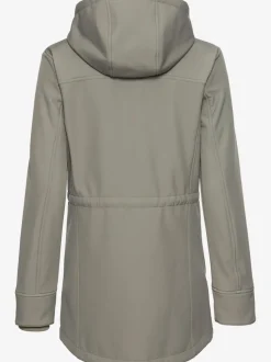 Vestes softshell avec capuche et coutures décoratives