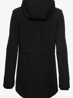 Vestes softshell avec capuche et coutures décoratives