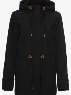 Vestes softshell avec capuche et coutures décoratives