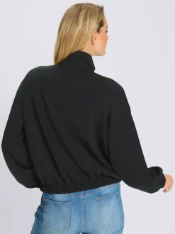 Veste sweat avec col montant et grandes poches