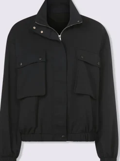 Veste sweat avec col montant et grandes poches