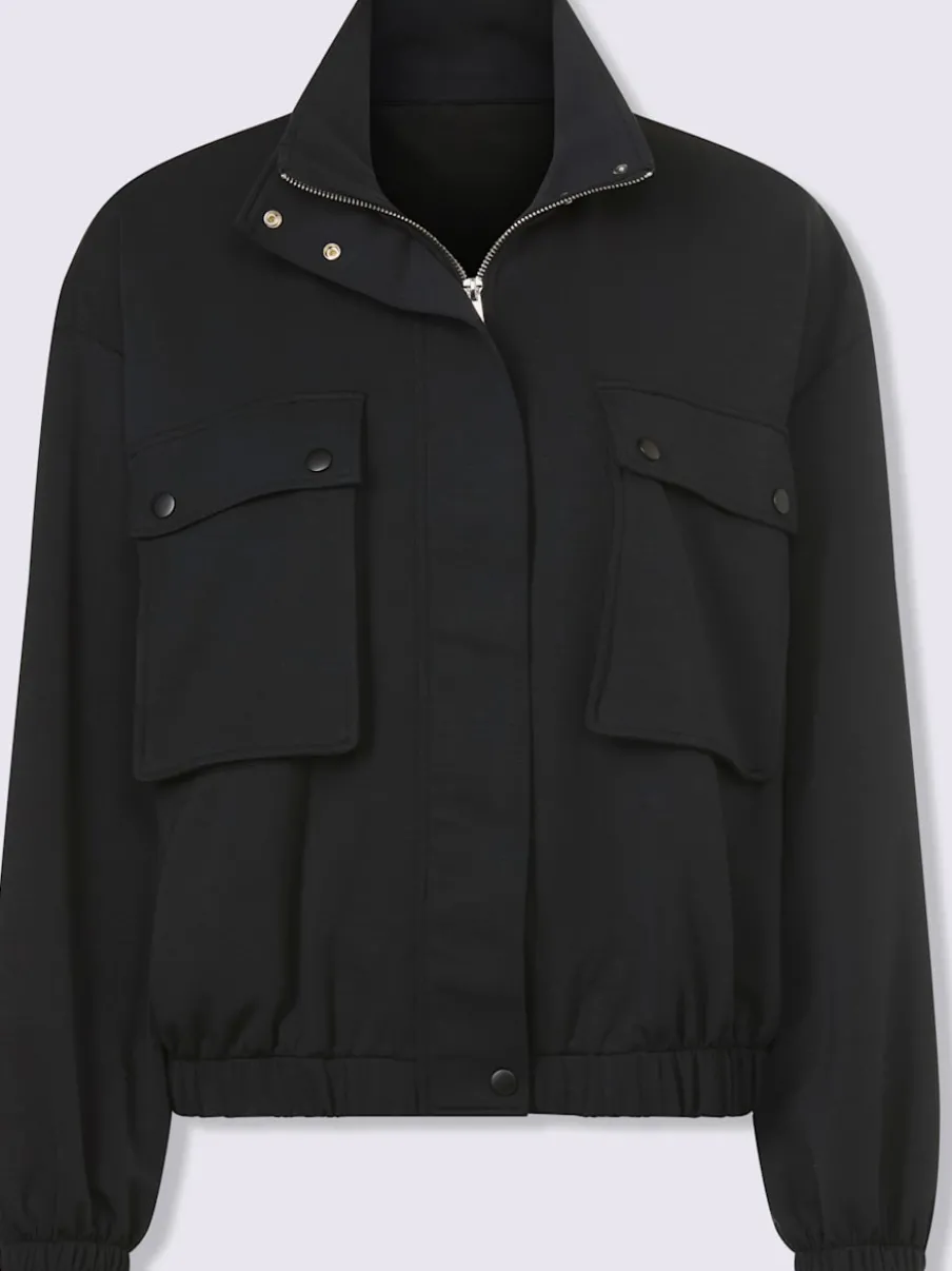 Veste sweat avec col montant et grandes poches