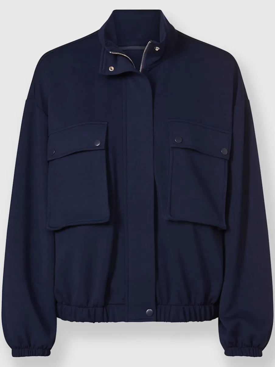 Veste sweat avec col montant et grandes poches