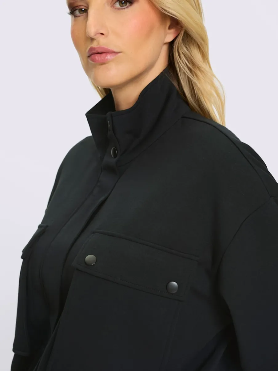 Veste sweat avec col montant et grandes poches