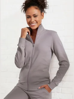 Veste sweat avec glissière et poches latérales agréables