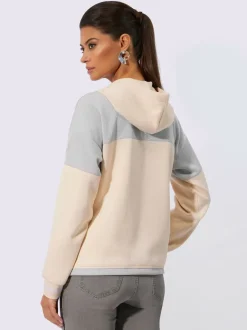 Veste sweat avec manches longues et finitions côtelées