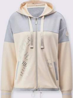 Veste sweat avec manches longues et finitions côtelées