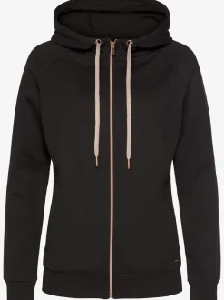 Veste sweat à capuche avec glissière et motifs élégants