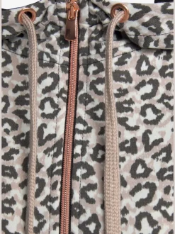 Veste sweat à capuche avec glissière et motifs élégants