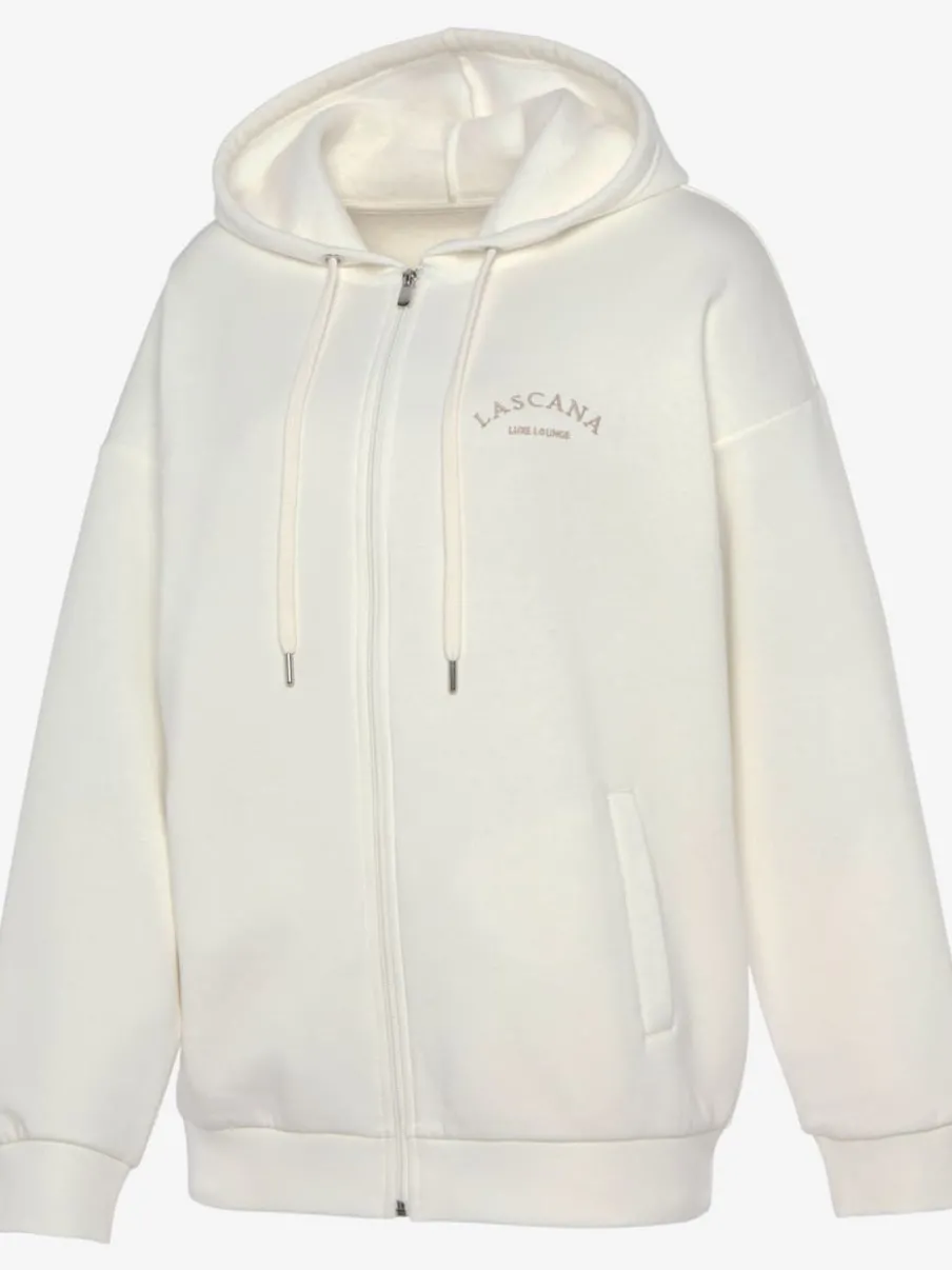 Veste sweat à capuche avec logo brodé et poches fendues