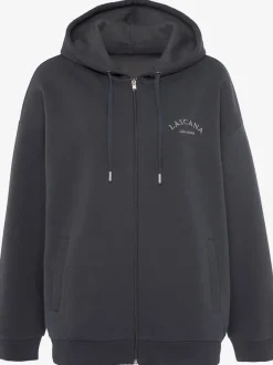Veste sweat à capuche avec logo brodé et poches fendues