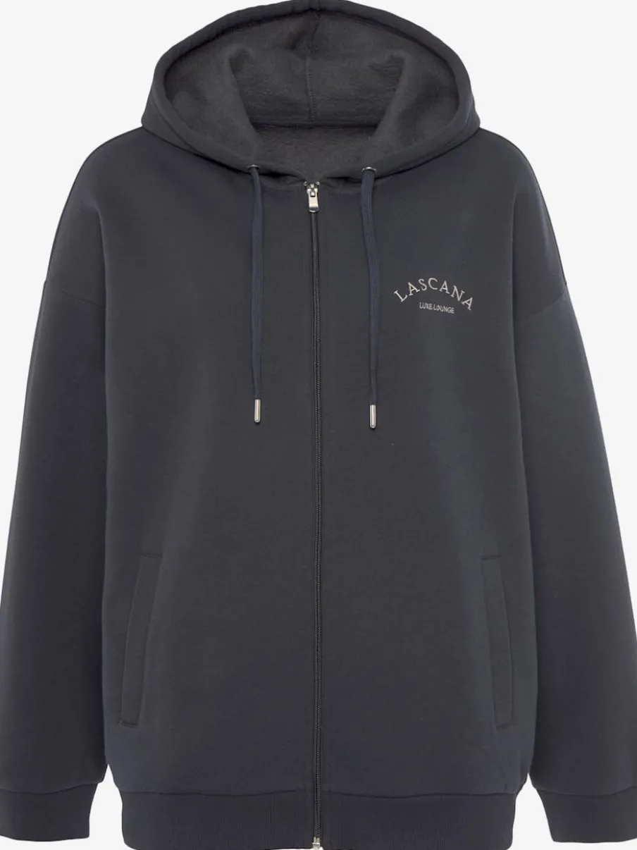 Veste sweat à capuche avec logo brodé et poches fendues