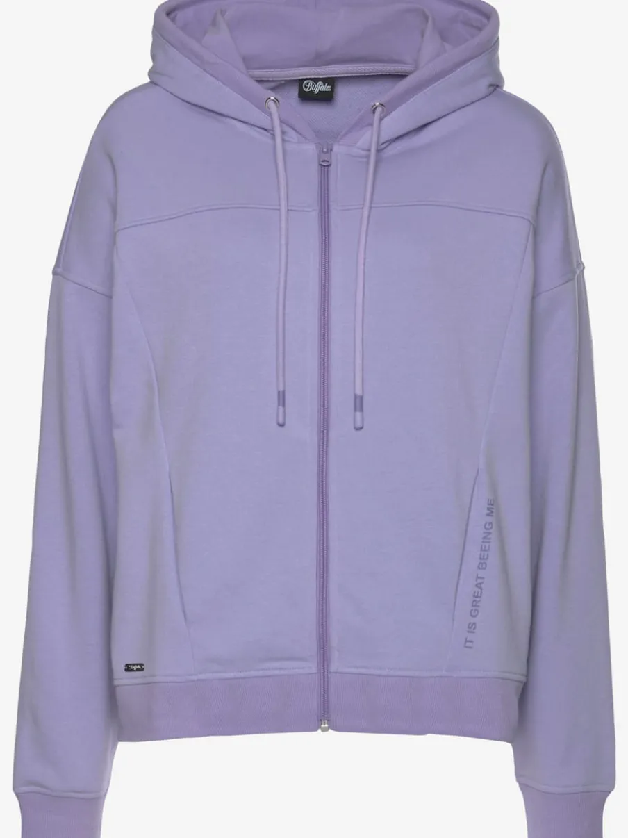 Veste sweat à capuche avec petit imprimé et emblème