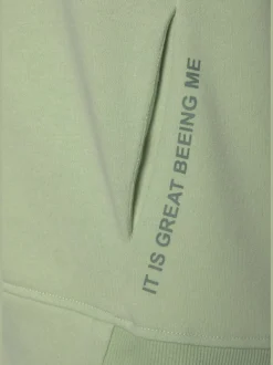 Veste sweat à capuche avec petit imprimé et emblème