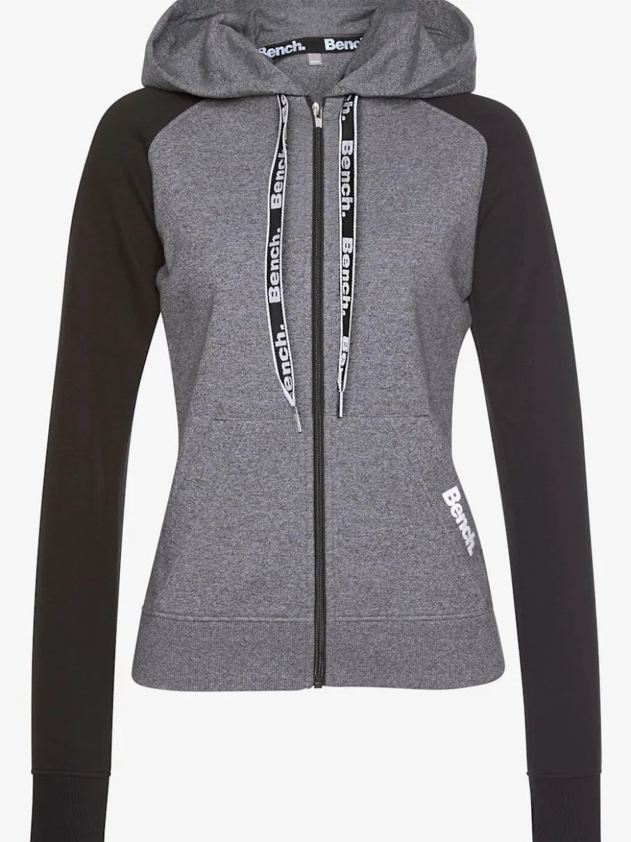 Veste sweat à capuche manches raglan avec poches pratiques