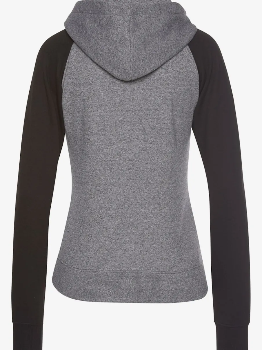 Veste sweat à capuche manches raglan avec poches pratiques