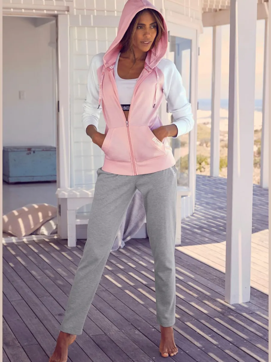 Veste sweat à capuche manches raglan avec poches pratiques