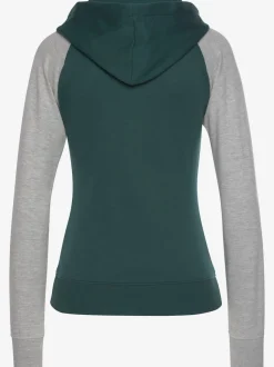 Veste sweat à capuche manches raglan avec poches pratiques