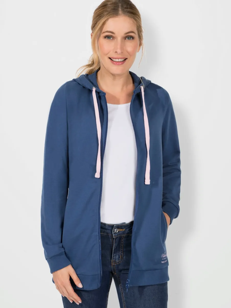 Veste sweat confortable avec capuche et deux poches