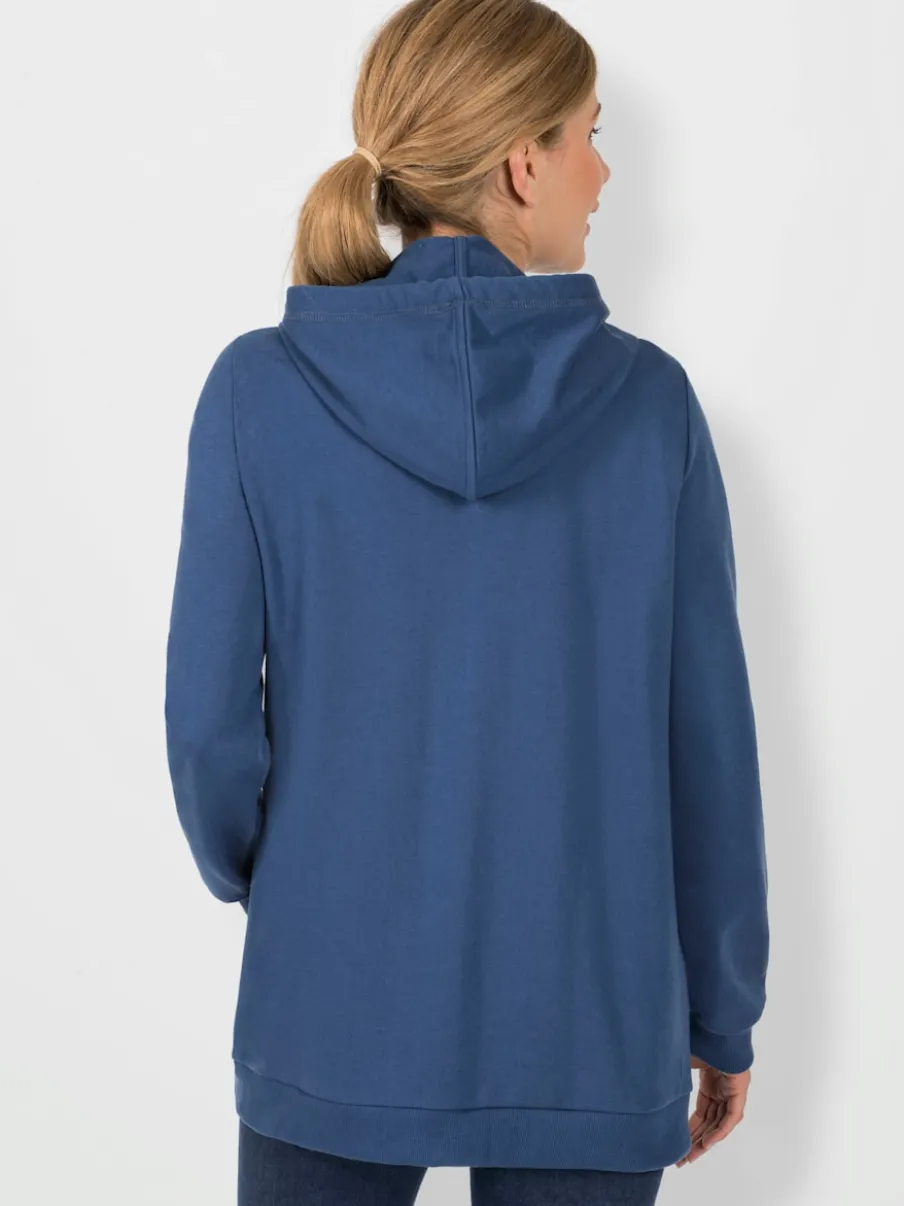 Veste sweat confortable avec capuche et deux poches