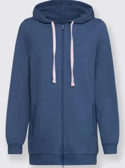 Veste sweat confortable avec capuche et deux poches