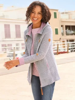 Veste sweat sportive avec capuche et poches pratiques