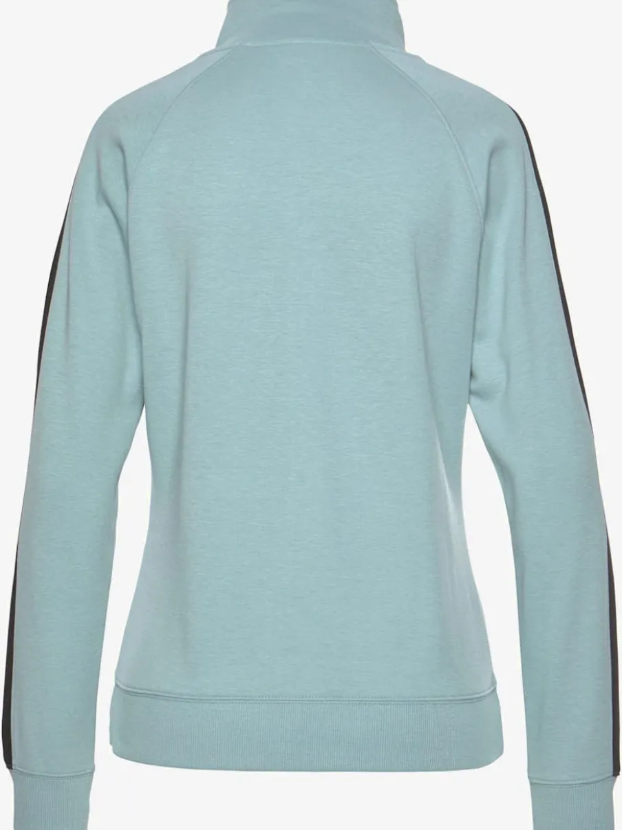 Veste sweat sportive à glissière avec col montant et rayures latérales