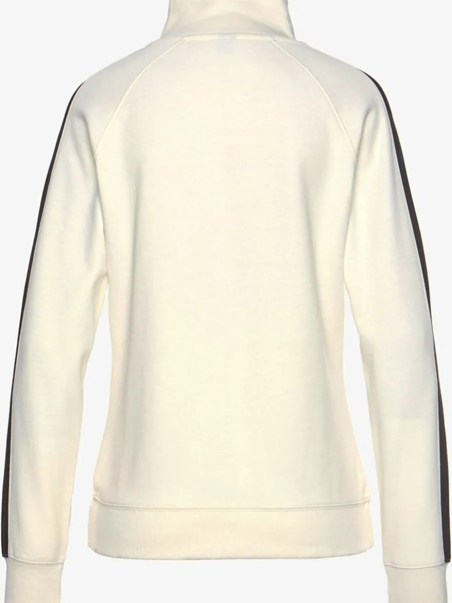 Veste sweat sportive à glissière avec col montant et rayures latérales
