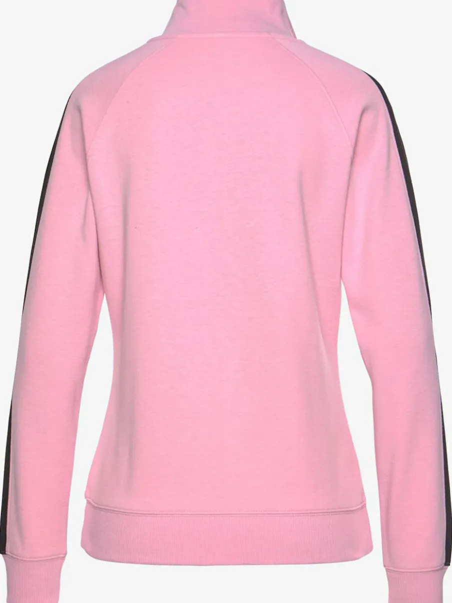 Veste sweat sportive à glissière avec col montant et rayures latérales